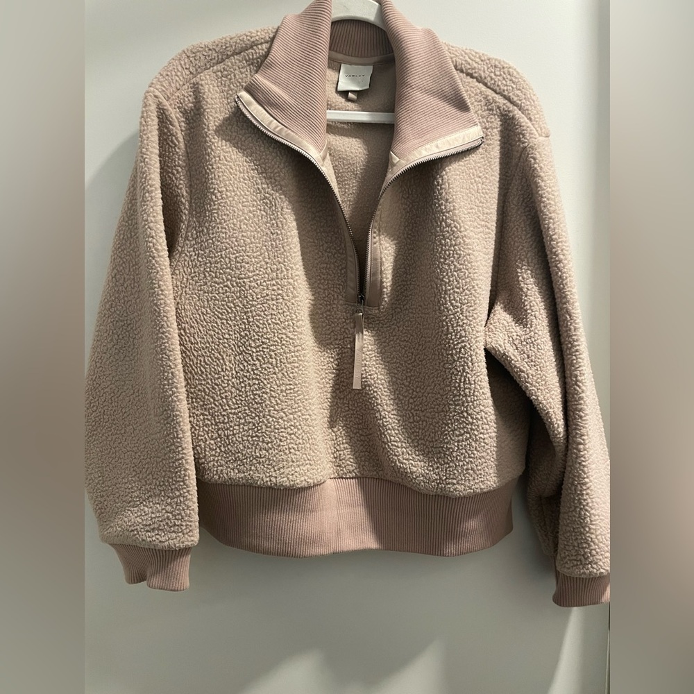 Varley Taupe Teddy Jacket